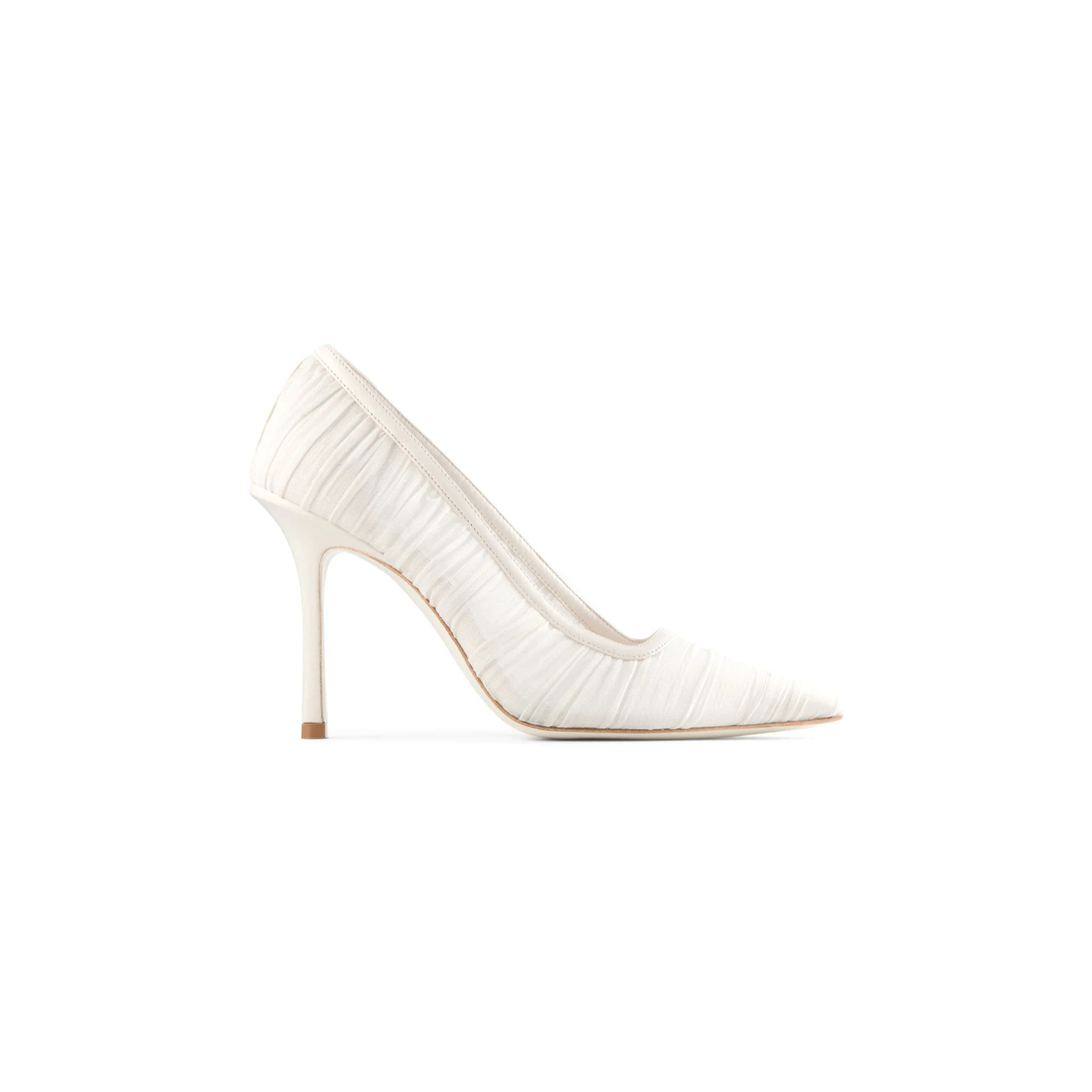 Ji*y Ch* lotta 100 ivory tulle and nappa pumps lotta100ivw